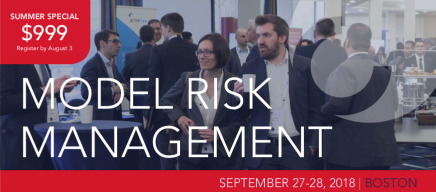 Model Risk Management Course - September 27-28, Boston organized by Center for Financial Professionals