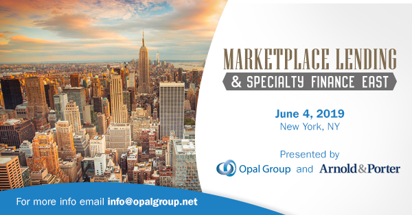 Marketplace Lending & Specialty Finance East  organized by Opal Group