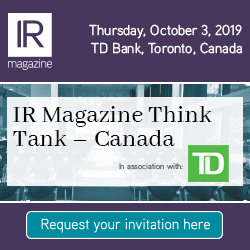 IR MAGAZINE Think Tank - Canada organized by IR Magazine