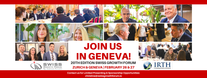 Swiss Growth Forum 2020 Winter Edition in Geneva organized by Swiss Growth Forum