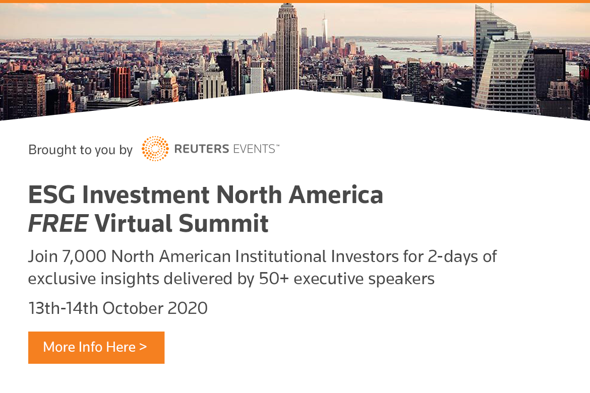 ESG Investment North America Virtual Summit organized by Reuters Events 