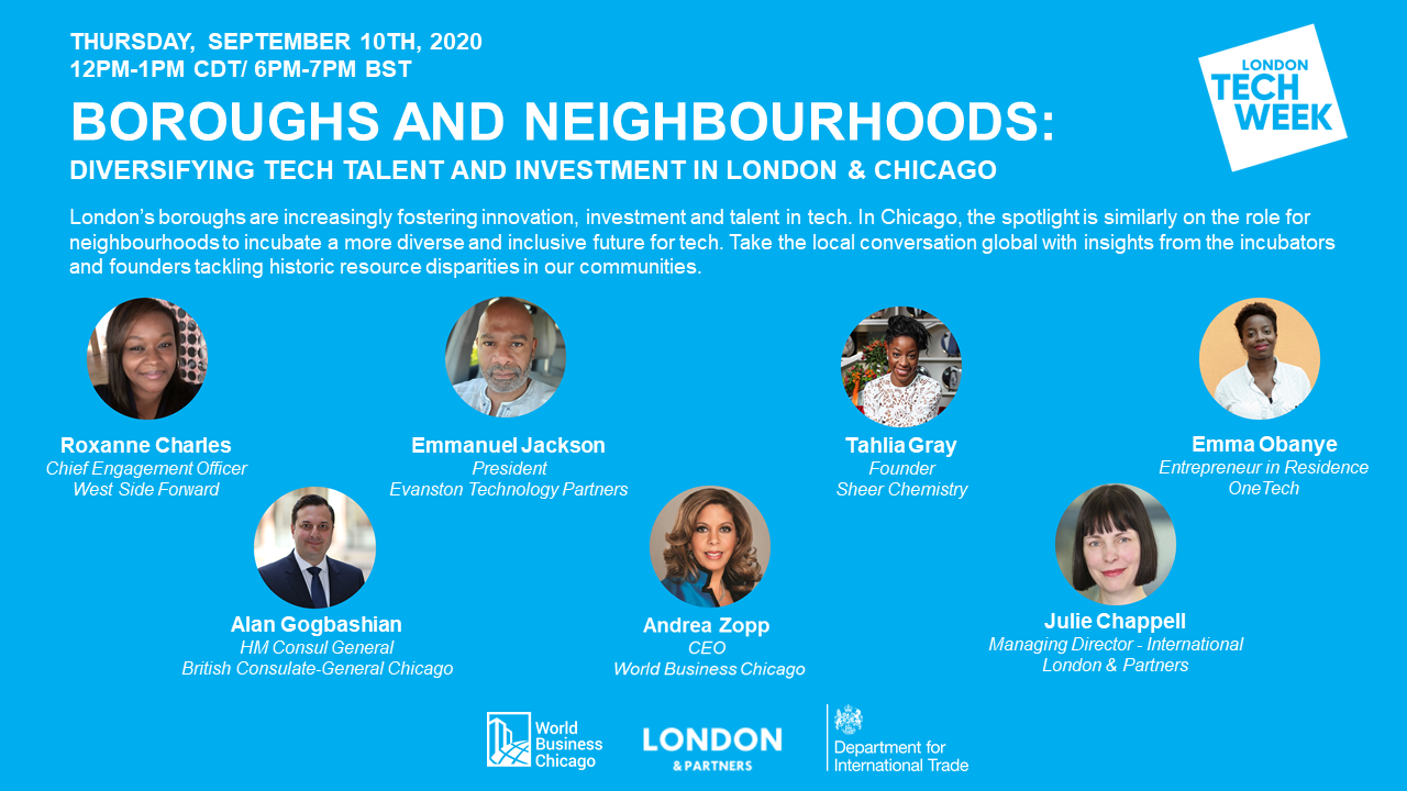 London Tech Week - Boroughs & Neighborhoods: Diversifying tech talent and investment in London & Chicago organized by London & Partners