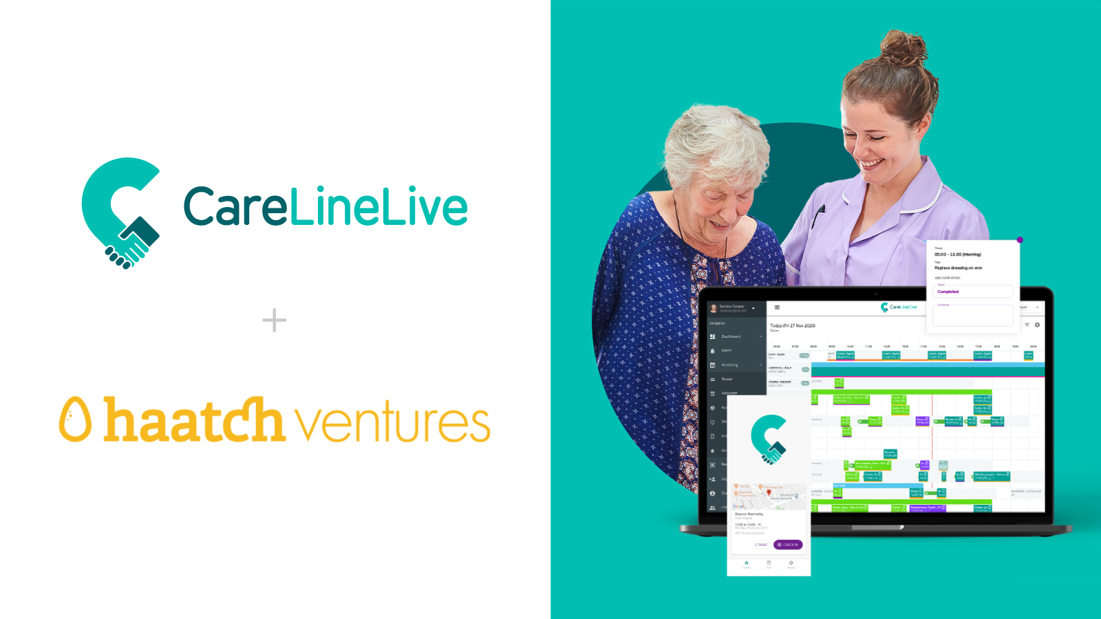 Article about CareLineLive secures £1.2 million funding to support digitalisation and innovation within the homecare sector