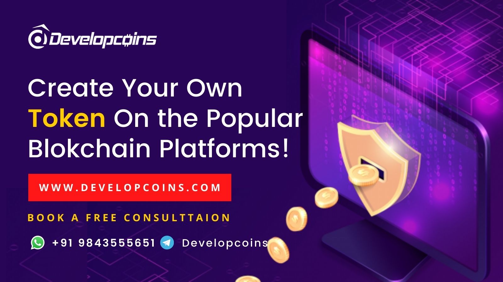 Article about Create Your Own Token Using Token Development Company | Developcoins