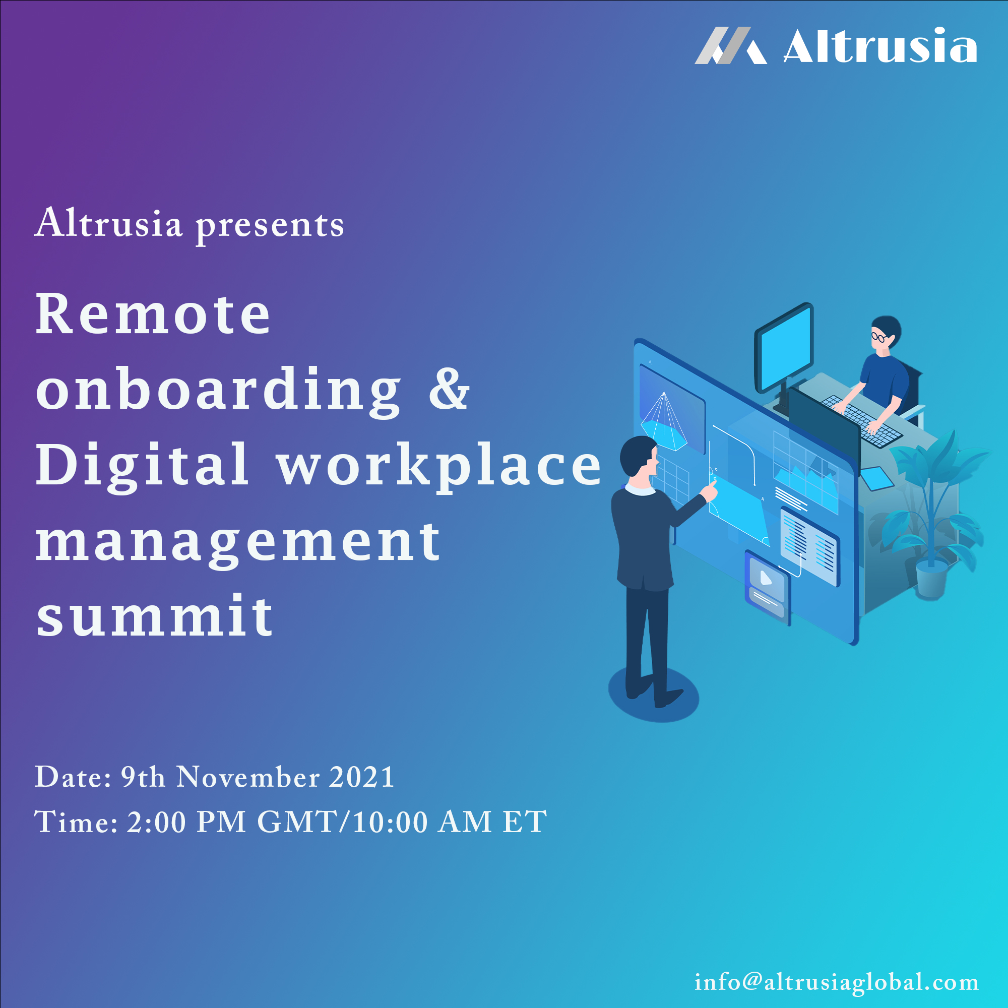 Remote Onboarding & Digital Workplace Management Summit organized by Altrusia