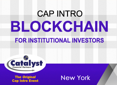 Catalyst Cap Intro: Blockchain for Institutional Investors organized by Catalyst Financial Partners