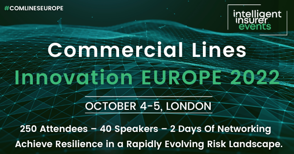 Commercial Lines Innovation Europe 2022 organized by Intelligent Insurer