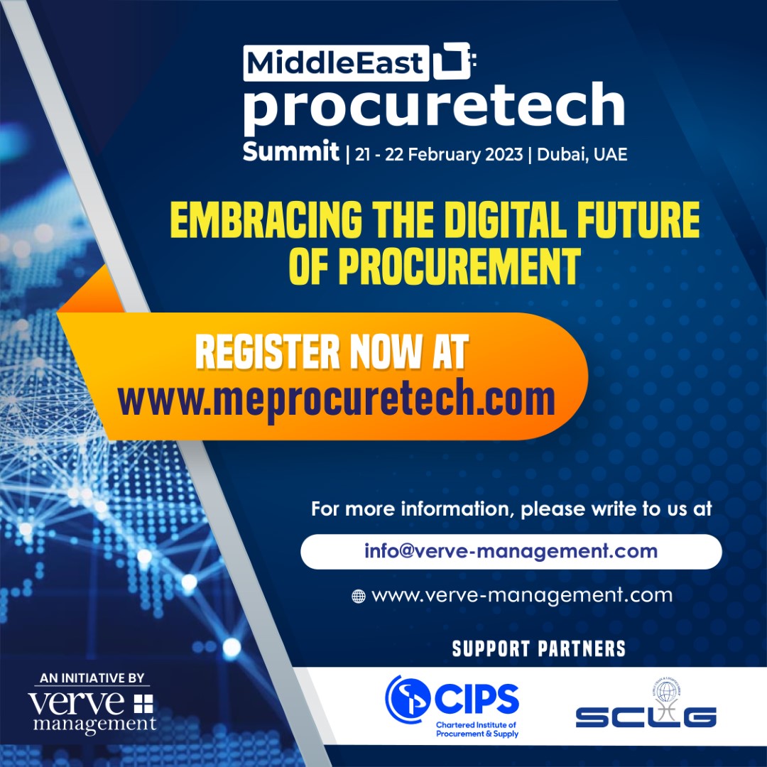 Middle East Procuretech Summit 2023 organized by Verve Management