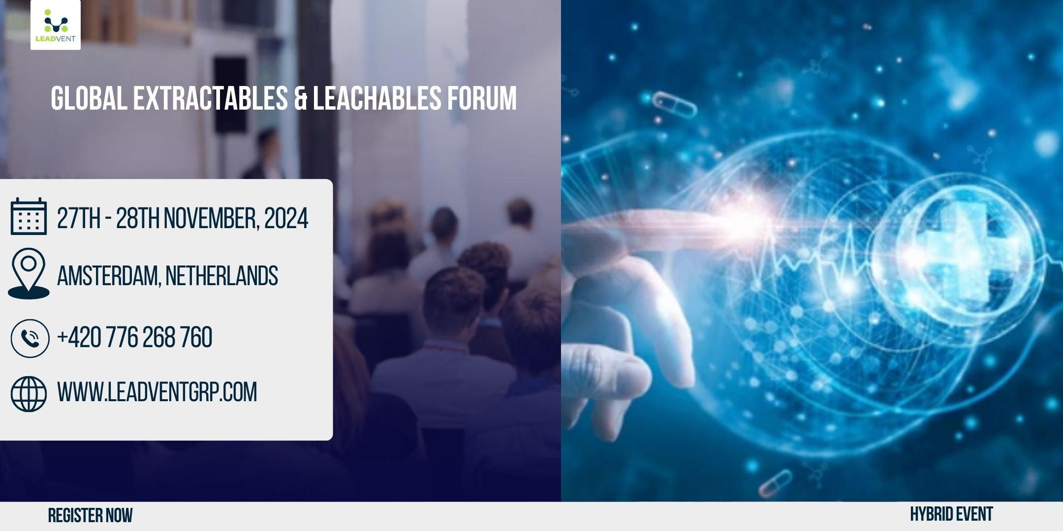 Global Extractables & Leachables Forum organized by Leadvent Group