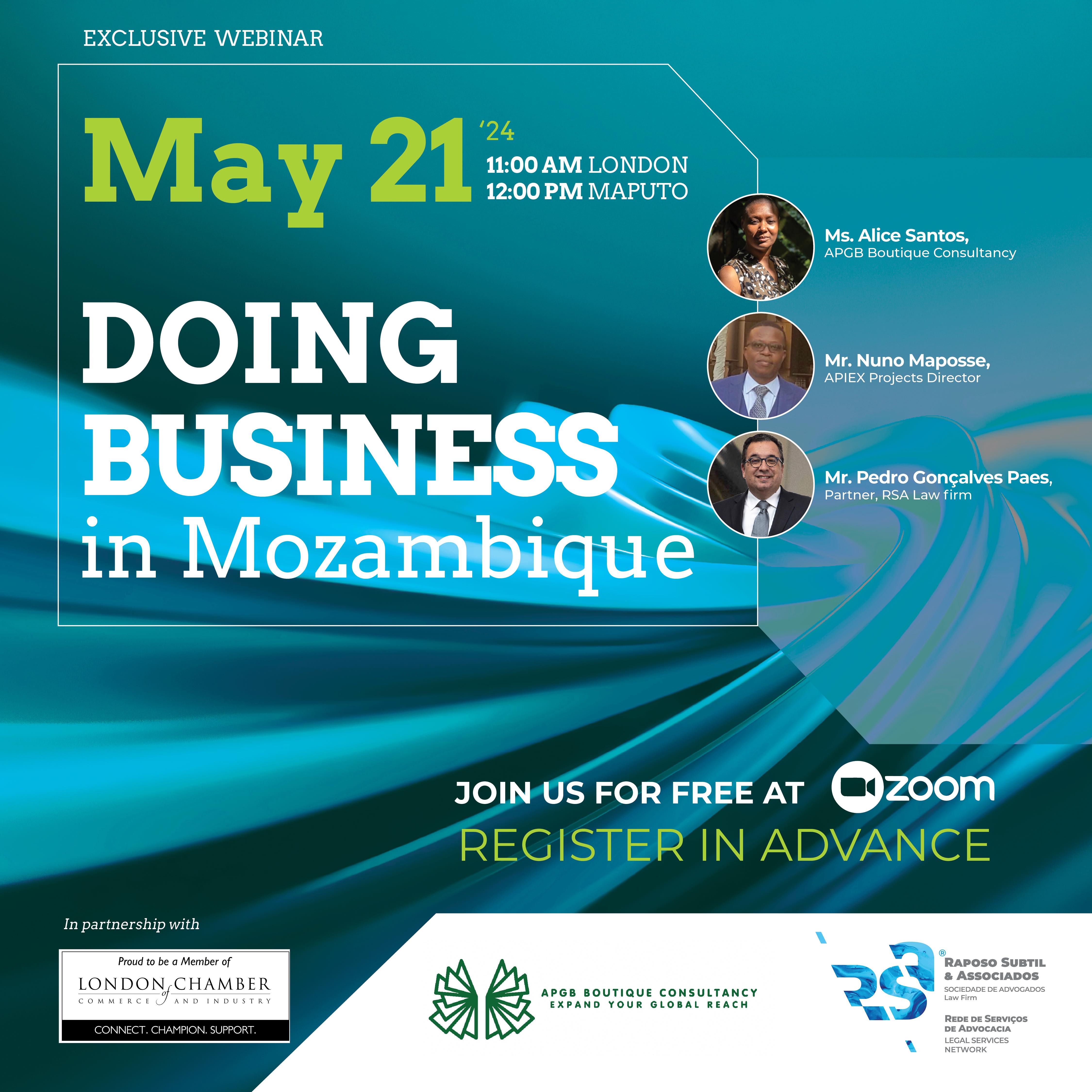 Doing Business in Mozambique organized by APGB Boutique Consultancy